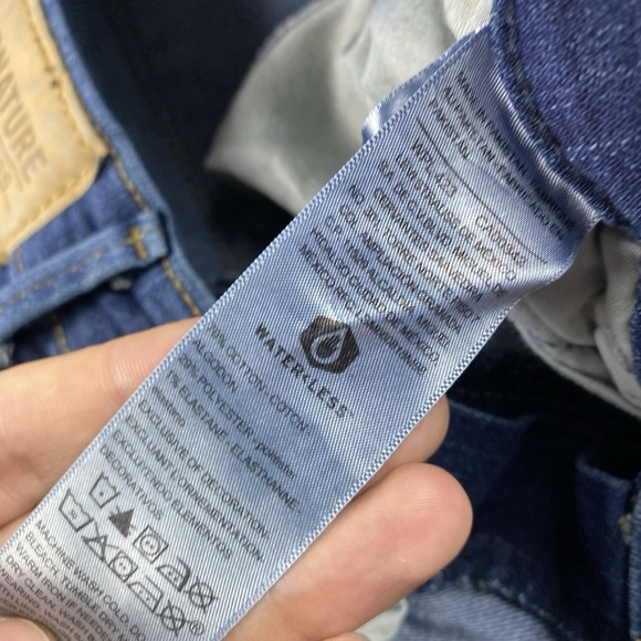 Singnature Levis  Capri Jeans Womens 12‎ Blue Dark Wash Mid Rise - Picture 9 of 15